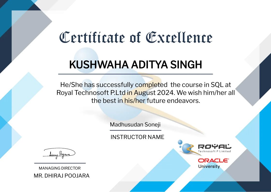 KUSHWAHA ADITYA SINGH | Certopus